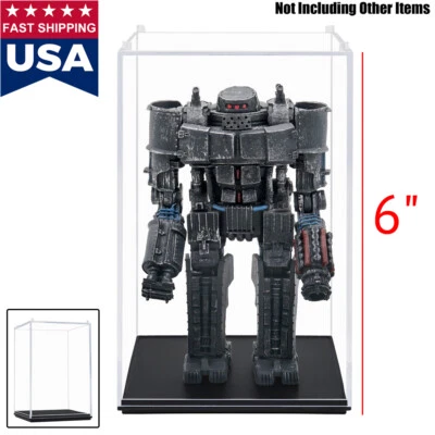 US Clear Perspex 6.3" H Acrylic Display Box Case Plastic Dustproof Collection UV - Image 1 of 4