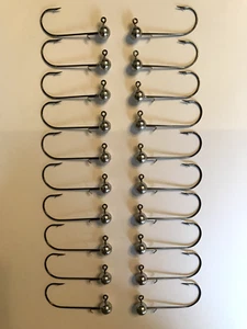 NEW 1/8 OZ ROUND JIG HEADS WITH WIRE KEEPER , 4/0 HOOK , 20 PC - Picture 1 of 2