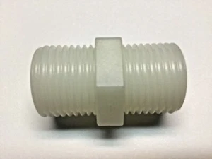 Sechskantnippel 1/2" Außen x 1/2" Außen MNPT Gewinde Rohrverschraubung - Bild 1 von 3