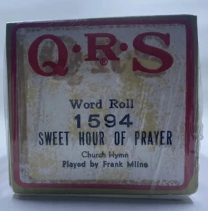 QRS Word Roll 1594 Sweet Hour Of Prayer (Factory Sealed) Church Hymn - Picture 1 of 3