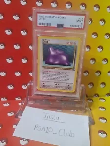 Pokemon 1999 Fossil DITTO 18/62 - Graded PSA 9 - Picture 1 of 2