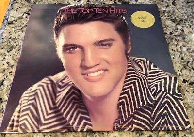 ELVIS PRESLEY - THE TOP TEN HITS DLP 18- #1 Hits With Insert & Poster, PROMO. - Image 1 of 4