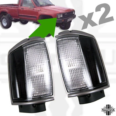Luces laterales esquineras delanteras para Toyota Hilux MK2 (par) 1984-1988 Foto 1 de 4