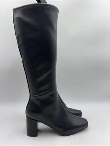 Bota hasta la rodilla Micah Aerosoles para mujer, cuero negro talla 6 M - Imagen 1 de 6
