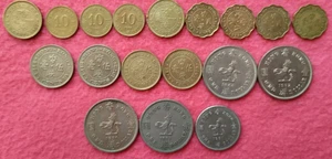 Britisch Hong Kong  Lot 18 verschiedene Münzen 10 Cents-1 Dollar (1957-1991) - Bild 1 von 2