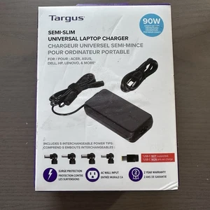 Targus 90W Semi-Slim Universal Laptop Charger for Acer HP Dell Lenovo…… - Picture 1 of 7