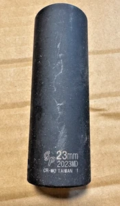 Grey Pneumatic 2023MD 1/2" Drive x 23mm Deep Socket Lifetime Warranty - Picture 1 of 3