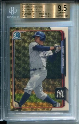 2015 Bowman Chrome Superfractor #1/1 Gary Sanchez BGS 9.5 (SCRATCH ON CASE) - Image 1 of 2