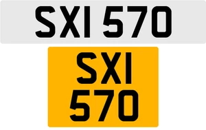 SXI 570 S 3x3 PLACA DE MATRÍCULA PRIVADA SIN FECHA SAM SUE SAL SOF SEAN STU STEVE SIM - Imagen 1 de 1