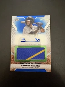 2025 Topps Pro Debut SAMUEL ZAVALA Jumbo Relic BLUE /150 Autographs White Sox - Picture 1 of 2