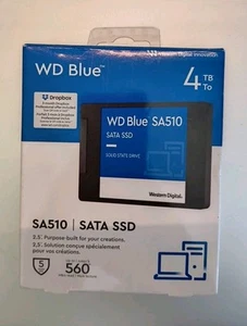 NEW WDS400T3B0A WD Blue SA510 4TB 6.0Gb/s SATA 2.5" SSD / WDS400T3B0A-00C7K0 - Photo 1/6