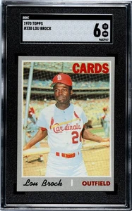 SGC 6 - 1970 Topps #330 Lou Brock St. Louis Cardinals HOF - Picture 1 of 2