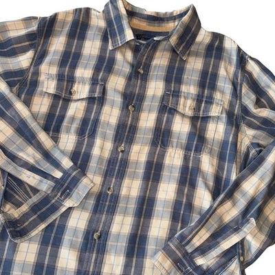 G.H. Bass & Co. XL Blue Plaid Button Up Shirt Classic Fit Outdoor Casual Wear - Image 1 of 4