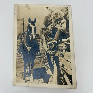 Gene Autry & Champ Autogramm Auto-Pen Foto 1930er Cowboy Western Hollywood Promo - Bild 1 von 3
