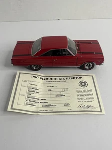 Danbury Mint 1967 Plymouth GTX Hardtop 1/24 titolo e scatola - Foto 1 di 9