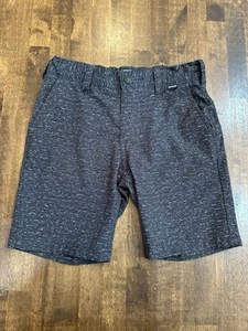 Hurley Boys Sz 7 Nike Dri Fit Shorts Youth Adjustable Waist Hybrid Black - Picture 1 of 5