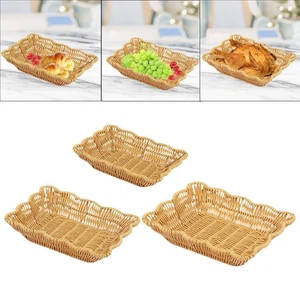 Imitation Rattan Basket Practical for Housewarming Gift Wedding Kitchen - Picture 1 of 22