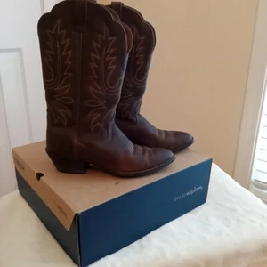 Ariat Heritage Round Toe Western Boots Womens Sz 8.5 Brown Leather Cowgirl Boot - Picture 1 of 14