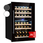 Weinkühlschrank Einbau Getränkekühlschrank 132 L 2 Zonen 41 Flaschen Touch LED  