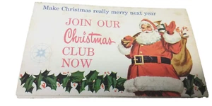 Vintage Weihnachten Santa Bank Werbung Postkarte - Mclachlen National Washington DC - Bild 1 von 8