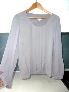 EAST grey pleated top blouse Size 12 - Picture 1 of 8