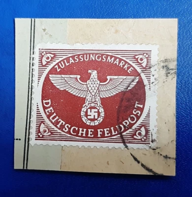 Sello Alemania Deutsches Reich FELDPOST WWII, marca de registro 1942 (24281) Foto 1 de 3