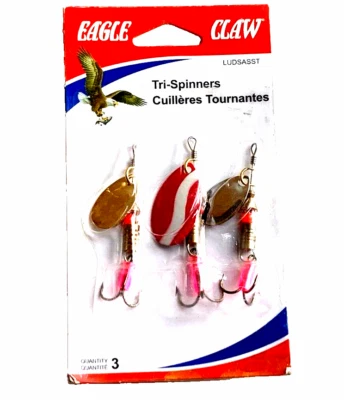 Eagle Claw LUDASST Tri-Spinner 3-Count Package Oval Spoon Fishing Lures - Image 1 of 4