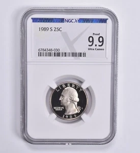 Proof 9.9 UCam 1989-S Washington Quarter 25c NGC X NGCX - Picture 1 of 5