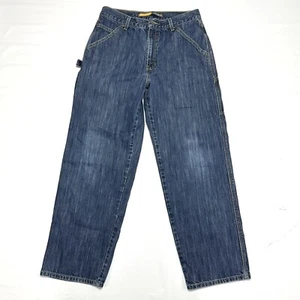 Jeans da falegname vintage SilverTab Levis uomo 31x32 larghi gamba blu Y2K - Foto 1 di 9