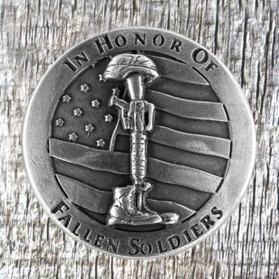 MILITARY CONCHO IN HONOR OF FALLEN SOLDIERS CON963-B-FS-SP - Image 1 of 3