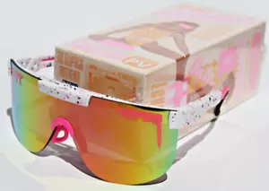 Gafas de sol PIT VIPER The High Tai'd Ellipticals blancas escudo multi/naranja NUEVAS - Imagen 1 de 6