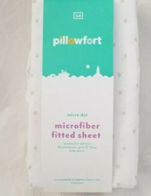 Sábana bajera completa Pillowfort Micro Dot nueva en paquete Foto 1 de 4