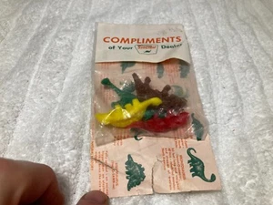 Sealed 1960s Sinclair Oil Premium Giveaway Bag Dinosaur Figures MIP NOS 1961 - Picture 1 of 5