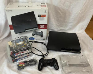 Sony Play Station 3 PS3 160 GB Console, Controller, Box & 8 Games Nice!