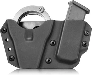 Kydex Handcuff Holster with 9/.40 Double Stack Holder Combo Kydex Handcuff Case - Picture 1 of 10