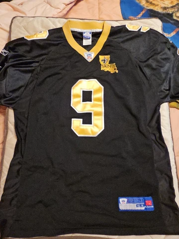 Reebok NFL On Field Authentic DREW BREES Saint Jersey Size 54 Stitched Embroider Cover