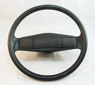 VW VOLKSWAGEN PASSAT B2 B32 LENKRADER LEDER SCHWARZ 2-SPEICHE 325419091 ORIGINAL - Bild 1 von 4