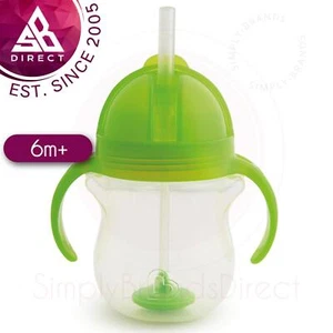 Munchkin Any Angle Click Lock Weighted Flexi Straw Cup 7 oz│207ml│Green - Picture 1 of 5