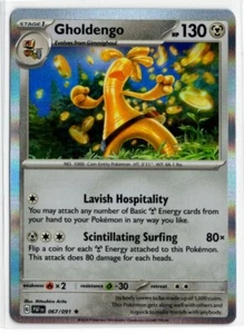 Pokemon Paldean Fates Holo Rare 067/091 Gholdengo - Picture 1 of 1
