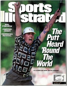 Justin Leonard signed Ryder Cup Sports Illustrated Full Magazine 10/4/1999- JSA - Picture 1 of 1