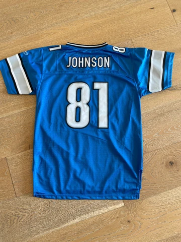 NFL-Reebok On Field STITCHED Jersey-Calvin Johnson #81 - Lions- YOUTH XL- NEW! Cover