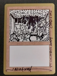 Jeff Miracola Original Art Sketch Signed Drawn on MTG Card * 1 of 1 * 2004 - Picture 1 of 2