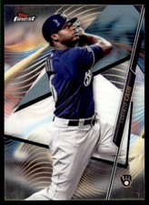 2020 Topps Finest Base #36 Lorenzo Cain - Milwaukee Brewers