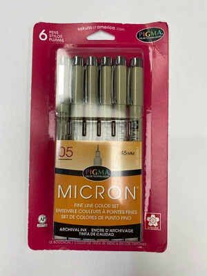 Juego de 05 bolígrafos Sakura Of America Pigma Micron Color Foto 1 de 2