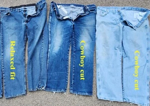 Wrangler Relaxed or Cowboy cut Men’s Blue Denim Jeans Size 44X30 Pants - Picture 1 of 7