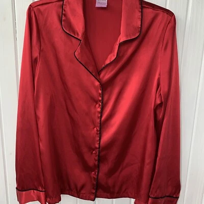 Pijama Gilligan O'Malley rojo negro satinado conjunto de 2 piezas para mujer mediano Foto 1 de 4
