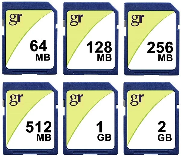 64MB 128MB 256MB 512MB 1GB 2GB SD Secure Digital Cards Flash Memory Camera Card - Image 1 of 1