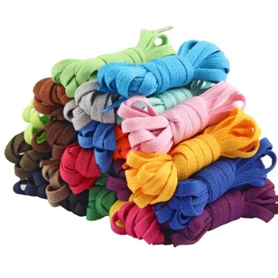 Long Flat Shoelaces Sport Hiking Shoe Laces Boot Sneaker Polyester Cord 63-86.5" - Image 1 of 4