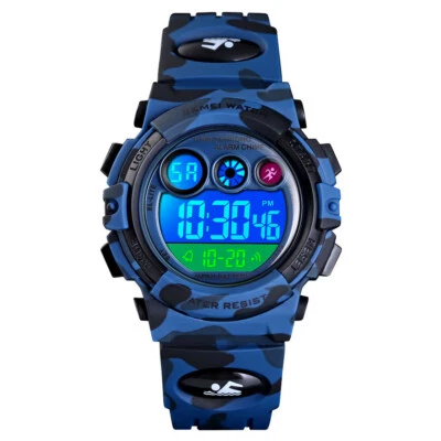 SKMEI Hombres Deporte Digital LED Relojes Camuflaje Pulsera Reloj Pulsera Niños Reloj - Imagen 1 de 4