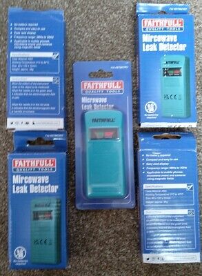 5 X Faithfull Microwave Leak Detector Checker 3MHz - 3GHz Analogue Meter Guage • 12£